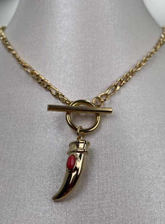 Necklace with lucky chili pepper