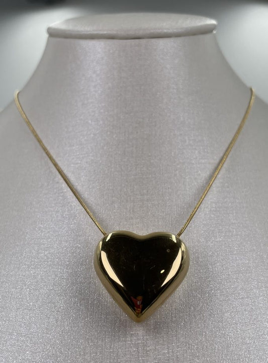 Necklace with large heart