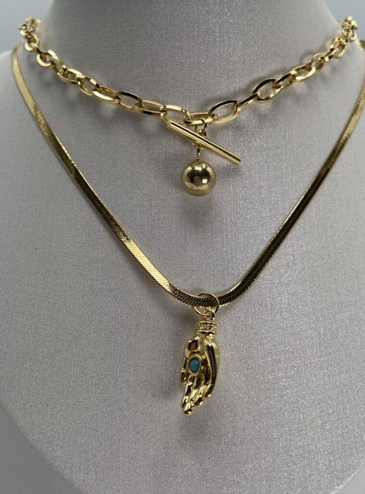 Necklace set, hand of Fatima